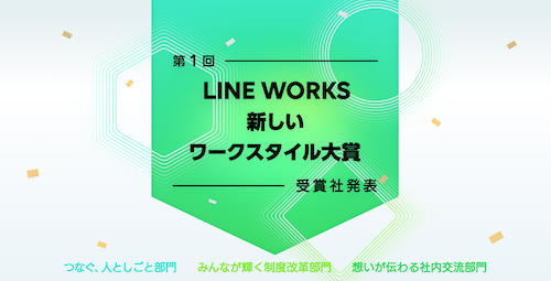 第1回「LINE WORKS 新しいワークスタイル大賞」受賞団体を発表